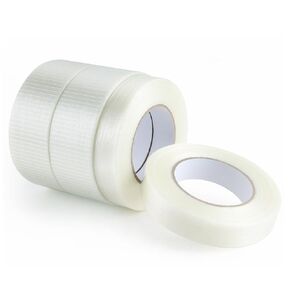 Lichamp Fiberglass Tape 4 Pack, 60 Yards (240 Total Yards) Strapping Tape 2 inches and 1 inch Filament Tape Nylon Fiber Glass Tape