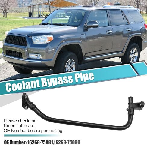 X AUTOHAUX Coolant Water Bypass Pipe for Toyota 4Runner 2010-2011 for Toyota Tacoma 2005-2011 Radiator Water Outlet Hose Replaces 16268-75091 16268-75090 16268-75110 16268-75111 in Saudi Arabia