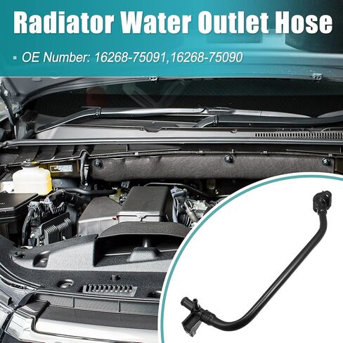 X AUTOHAUX Coolant Water Bypass Pipe for Toyota 4Runner 2010-2011 for Toyota Tacoma 2005-2011 Radiator Water Outlet Hose Replaces 16268-75091 16268-75090 16268-75110 16268-75111 in Saudi Arabia