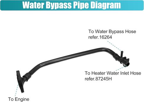X AUTOHAUX Coolant Water Bypass Pipe for Toyota 4Runner 2010-2011 for Toyota Tacoma 2005-2011 Radiator Water Outlet Hose Replaces 16268-75091 16268-75090 16268-75110 16268-75111 in Saudi Arabia