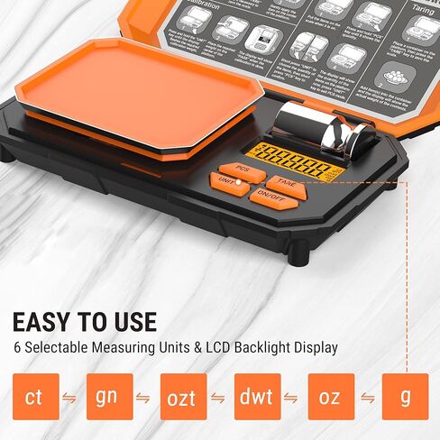 مقياس الجيب الرقمي AccuWeight 257، مقياس غرام دقيق 300 جرام × 0.01 جرام لأوقية الطعام وجرام، مقياس مجوهرات صغير محمول مع وظيفة العد، مقياس صغير للعملات المعدنية للأعشاب للطعام والمساحيق والقهوة in Kuwait