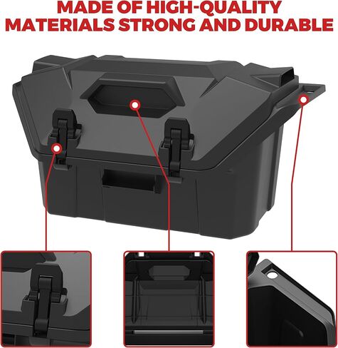 Rear Cargo Box for RZR PRO 20-24, UTV 42 QT Water Resistant Rear Cargo Storage Box for Polaris RZR Turbo R/PRO XP 4 LE 2020-2024 Accessories (OEM #2883752) in Saudi Arabia
