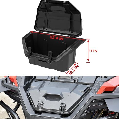 Rear Cargo Box for RZR PRO 20-24, UTV 42 QT Water Resistant Rear Cargo Storage Box for Polaris RZR Turbo R/PRO XP 4 LE 2020-2024 Accessories (OEM #2883752) in Saudi Arabia