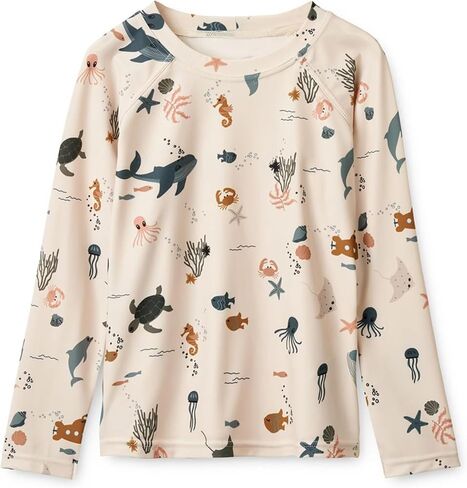 Boys and Girls Long Sleeve Rash Guard Shirt Neutral Swim Shirts in Saudi Arabia