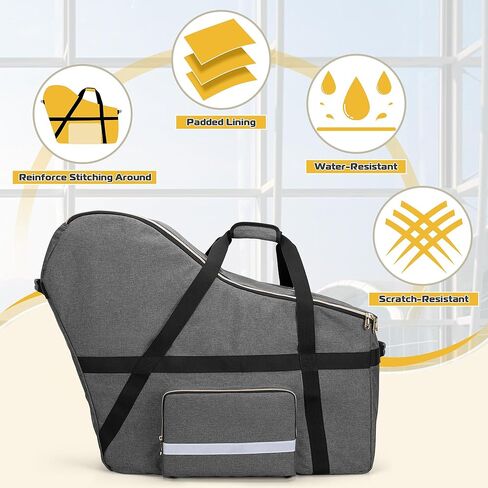 حقيبة سفر لمقعد السيارة للرضع من تيموي، حقيبة فحص بوابة مقعد السيارة، حقيبة مقعد سيارة مبطنة متوافقة مع جميع مقاعد وقاعدة السيارة نونا بيبا، أغطية حامل مقعد السيارة للسفر الجوي، رمادي in Kuwait