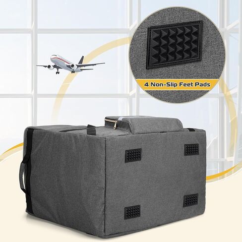 حقيبة سفر لمقعد السيارة للرضع من تيموي، حقيبة فحص بوابة مقعد السيارة، حقيبة مقعد سيارة مبطنة متوافقة مع جميع مقاعد وقاعدة السيارة نونا بيبا، أغطية حامل مقعد السيارة للسفر الجوي، رمادي in Kuwait