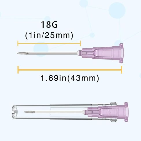 100Pack 18 Gauge 1 inch,Lab Measuring Supplies, Individually Packed in Saudi Arabia