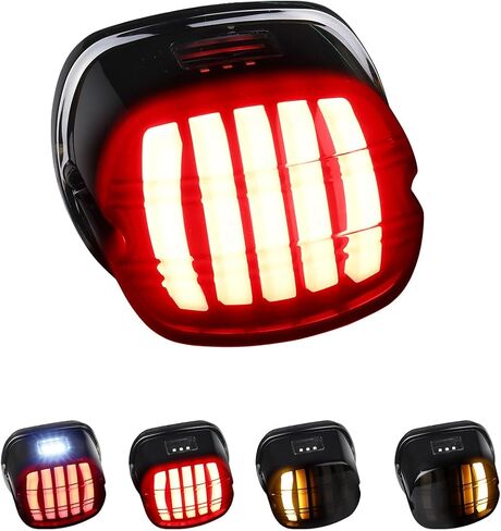 Smoked Layback LED Tail Lights Assembly Motorcycle Brake Taillights Compatible with Harley Touring Road King Road Glide Dyna Electra Glide Street Bob Fat Bob Sportster Ultra Limited in Saudi Arabia