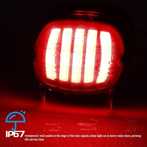 Smoked Layback LED Tail Lights Assembly Motorcycle Brake Taillights Compatible with Harley Touring Road King Road Glide Dyna Electra Glide Street Bob Fat Bob Sportster Ultra Limited in Saudi Arabia