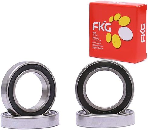 FKG 6802-2RS 15x24x5mm Deep Groove Ball Bearing Double Rubber Seal Bearings Pre-Lubricated 4 Pcs in Saudi Arabia