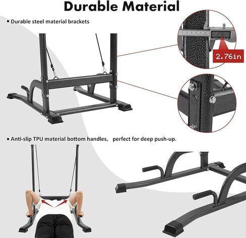 Power Tower Pull Up Workout Dip Station Adjustable Dip Stands Multi-Function Home Gym Strength Training Fitness Equipment in Saudi Arabia