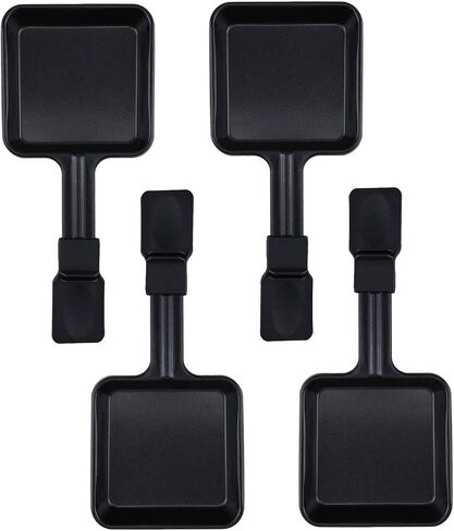 Non-Stick Coated Mini Grill Cheese Pan Melting Accessories for Raclette Dishes, Set of 4, 8.53.8 in in Kuwait