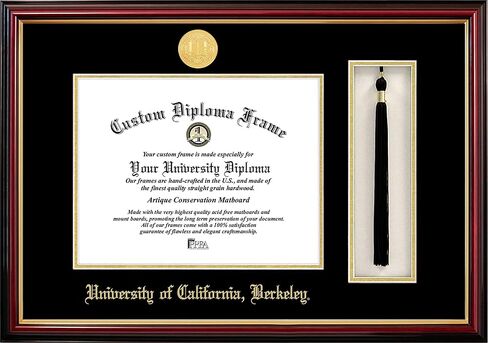 صور الحرم الجامعي NCAA California Golden Bears Berkeley Tassel Box & Diploma Frame متعدد الألوان مقاس واحد in Saudi Arabia