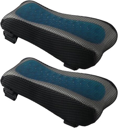 1 Pair Memory Foam Armrest Pads Chair Arm Pads, Cushions Elbow Pillow with Cooling Gel Pressure Relief Office Chair Home Chair Armrest in Saudi Arabia