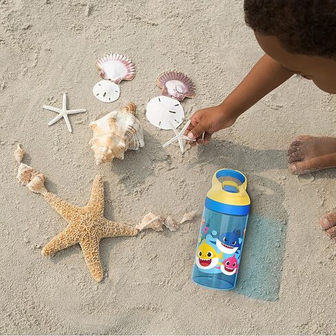 Zak Designs Paw Patrol Kids Water Bottle with Straw and Built in Carrying Loop Made of Durable Plastic, Leak-Proof Design (16 oz in Saudi Arabia