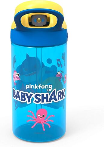 Zak Designs Paw Patrol Kids Water Bottle with Straw and Built in Carrying Loop Made of Durable Plastic, Leak-Proof Design (16 oz in Saudi Arabia