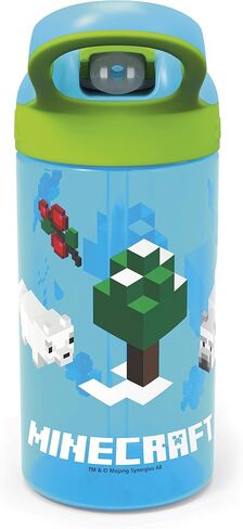 Zak Designs Paw Patrol Kids Water Bottle with Straw and Built in Carrying Loop Made of Durable Plastic, Leak-Proof Design (16 oz in Saudi Arabia