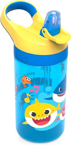 Zak Designs Paw Patrol Kids Water Bottle with Straw and Built in Carrying Loop Made of Durable Plastic, Leak-Proof Design (16 oz in Saudi Arabia