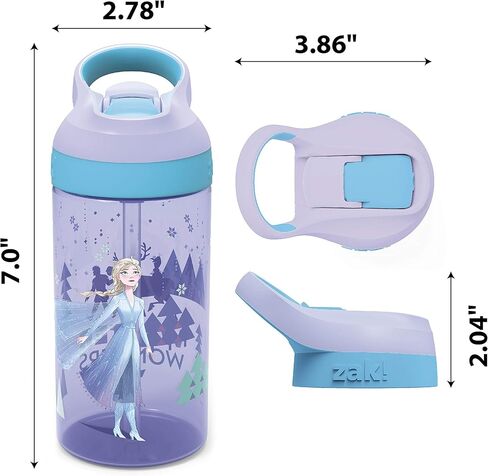 Zak Designs Paw Patrol Kids Water Bottle with Straw and Built in Carrying Loop Made of Durable Plastic, Leak-Proof Design (16 oz in Saudi Arabia