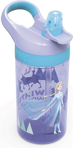 Zak Designs Paw Patrol Kids Water Bottle with Straw and Built in Carrying Loop Made of Durable Plastic, Leak-Proof Design (16 oz in Saudi Arabia