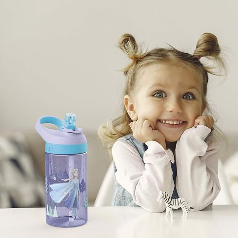 Zak Designs Paw Patrol Kids Water Bottle with Straw and Built in Carrying Loop Made of Durable Plastic, Leak-Proof Design (16 oz in Saudi Arabia