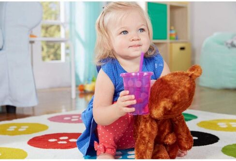 The First Years Take & Toss Toddler Straw Cups - Spill Proof and Dishwasher Safe Toddler Cups with Straws - Toddler Feeding Supplies - 10 Oz - 4 Count in Saudi Arabia