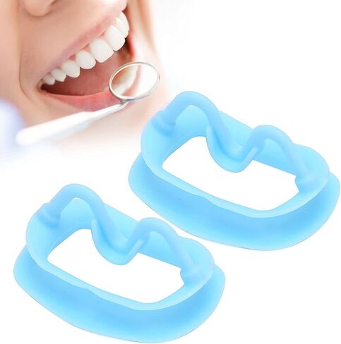 2pcs Dental Mouth Bite Internal Mouth Opener, Silicone Cheek Retractor Reusable Portable Dental Mouth Opener for Oral Inspection (Pink) in Saudi Arabia