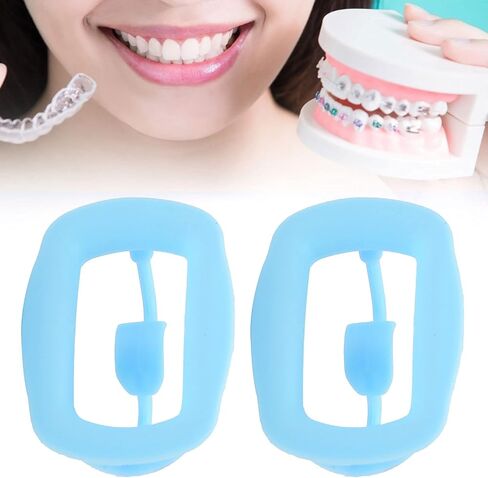 2pcs Dental Mouth Bite Internal Mouth Opener, Silicone Cheek Retractor Reusable Portable Dental Mouth Opener for Oral Inspection (Pink) in Saudi Arabia