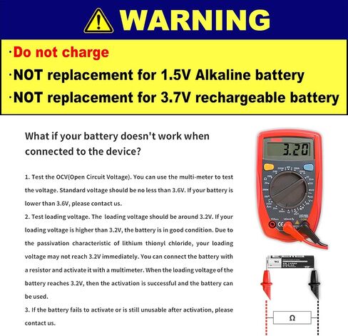 EEMB 4Pack ER14505 AA 3.6V Lithium Battery Li-SOCL₂ Non-Rechargeable Battery SB-AA11 LS14500 TL-5903 SL-360 S7-400 ER14500 for Sensor Water Electricity Meter Gas PLC Facility Equipment Spare Battery in Kuwait
