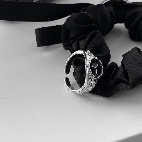 Vintage Watch Ring Gold Watch Knuckle Ring Watch Open Finger Ring Retro Stacking Ring Adjustable Handmade Ring Jewelry for Women and Girls (Silver) in Saudi Arabia