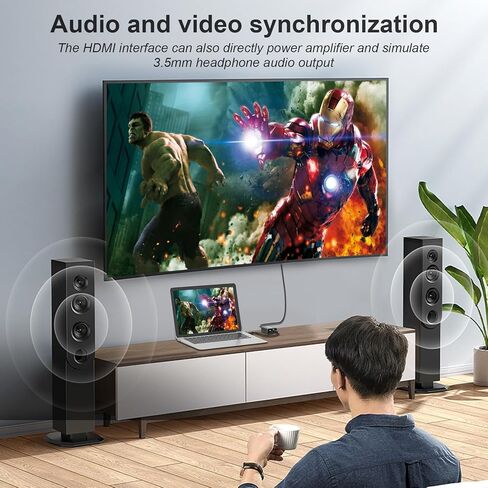 8K HDMI 2.1 Splitter 1 in 2 Out - 8K@60Hz 4K@120Hz One Input Two Output HDMI Duplicator Dual Monitors HD Copy Identical Display, 48Gbps, Dynamic HDR & VRR Mode, Plug Play for Xbox PS4 PS5 TV PC Laptop in Kuwait