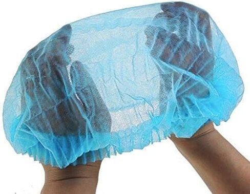 Blue Bouffant Caps. Professional Disposable Scrub Cap for Women/Men Ideal for Medical,Surgery use, Food Service - 100 Piece in Kuwait