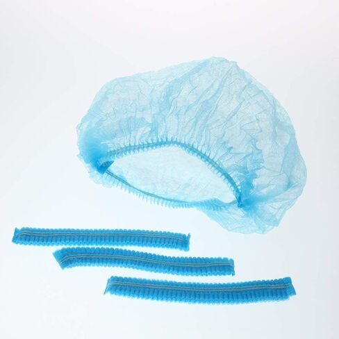 Blue Bouffant Caps. Professional Disposable Scrub Cap for Women/Men Ideal for Medical,Surgery use, Food Service - 100 Piece in Kuwait