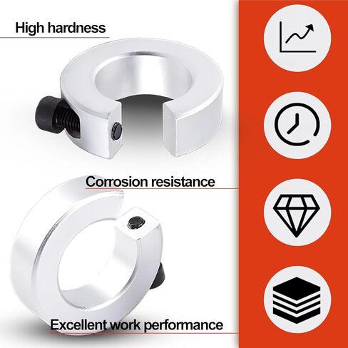 4pcs SBR20 Linear Rail Shaft Stop Collars, Aluminum Alloy Shaft Limit Fixing Rings CNC Parts with Set Screw, Bore 20mm, OD 40mm, Thickness 12mm in Kuwait