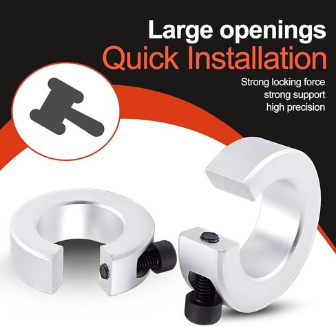 4pcs SBR20 Linear Rail Shaft Stop Collars, Aluminum Alloy Shaft Limit Fixing Rings CNC Parts with Set Screw, Bore 20mm, OD 40mm, Thickness 12mm in Kuwait