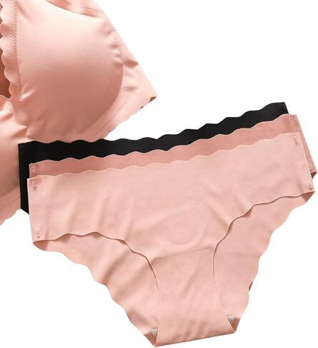 Verdusa Women's 6 Piece Scalloped Seamless No Show Bra and Panty Lingerie Sets in Saudi Arabia