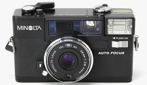كاميرا فيلم Minolta Hi-Matic AF2 مقاس 35 مم مع عدسة f2.8 مقاس 38 مم وفلاش (متجددة) in Saudi Arabia