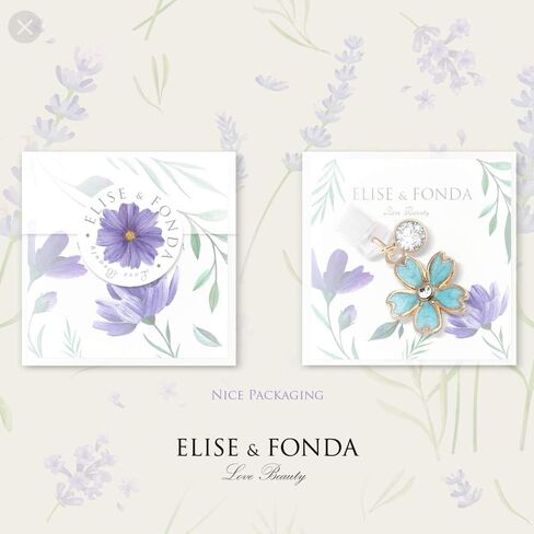 ELISE & FONDA CP162 منفذ شحن USB مضاد للغبار، قلادة صغيرة على شكل زهرة الكرز لهاتف iPhone 11/ XS MAX/XR/X/8 Plus/7/6S/7/SE iPad iPod (أزرق) in Saudi Arabia