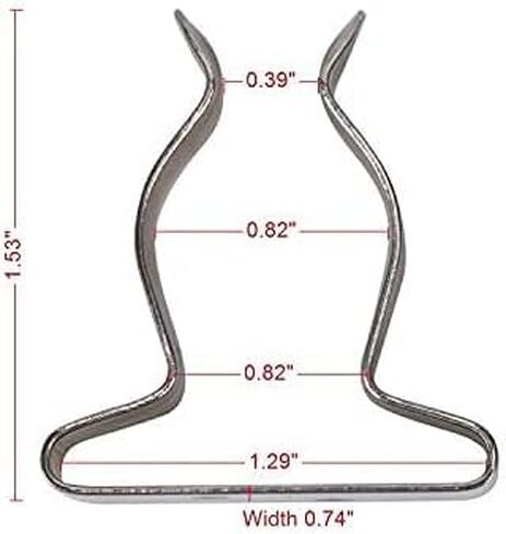 Amarine Made 4 Pack of Stainless Steel Boat Hook Spring Clamp Holder Bracket Clip, Marine Spring Clip (9823S: I.d. 5/8" to 1") in Saudi Arabia