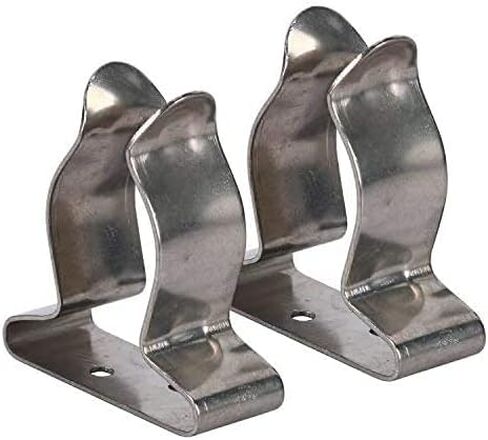 Amarine Made 4 Pack of Stainless Steel Boat Hook Spring Clamp Holder Bracket Clip, Marine Spring Clip (9823S: I.d. 5/8" to 1") in Saudi Arabia