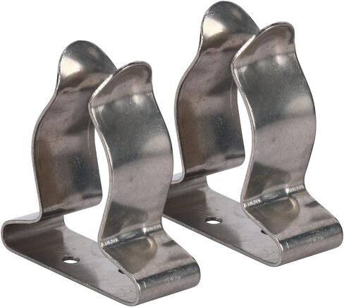 Amarine Made 4 Pack of Stainless Steel Boat Hook Spring Clamp Holder Bracket Clip, Marine Spring Clip (9823S: I.d. 5/8" to 1") in Saudi Arabia