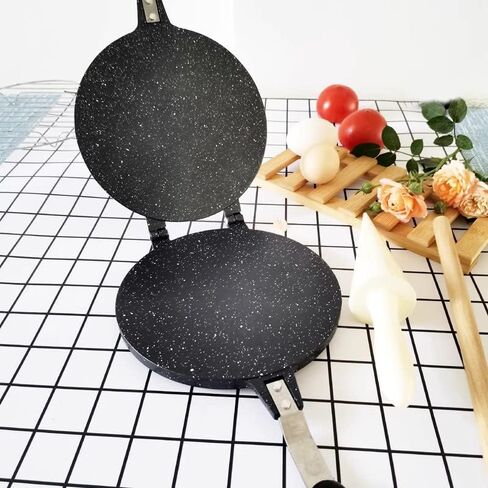 برينسا بارا تورتيلا دي هارينا، 7.5 بوصة كوماليس بارا لا استوفا دي تيفلون تورتيليرا ميكسيكاناس بارا هاسر تورتيلا تشاباتي دي مايز واي روتي، موقد علوي، صانع كويساديلا، ضغط وطباخ حديد الزهر in Kuwait