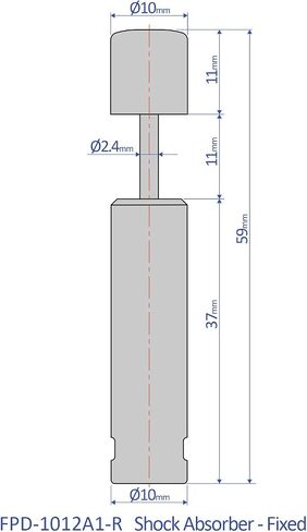 بانسباخ Easylift FPD-1012A1-RB ممتصات الصدمات/مخمدات خطية، 59 مم × 10 مم × 10 مم in Saudi Arabia