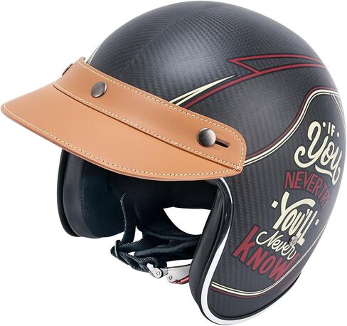 Motorcycle Helmet Peak Visor Shield for 3/4 Open Face Retro Motorcycle Helmets and Half Helmets Sun Shade Protection in Kuwait