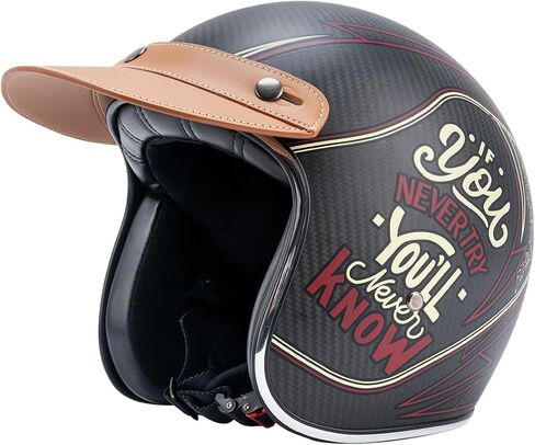 Motorcycle Helmet Peak Visor Shield for 3/4 Open Face Retro Motorcycle Helmets and Half Helmets Sun Shade Protection in Kuwait