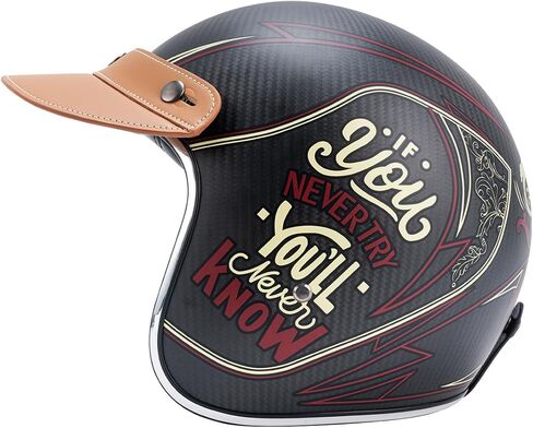 Motorcycle Helmet Peak Visor Shield for 3/4 Open Face Retro Motorcycle Helmets and Half Helmets Sun Shade Protection in Kuwait