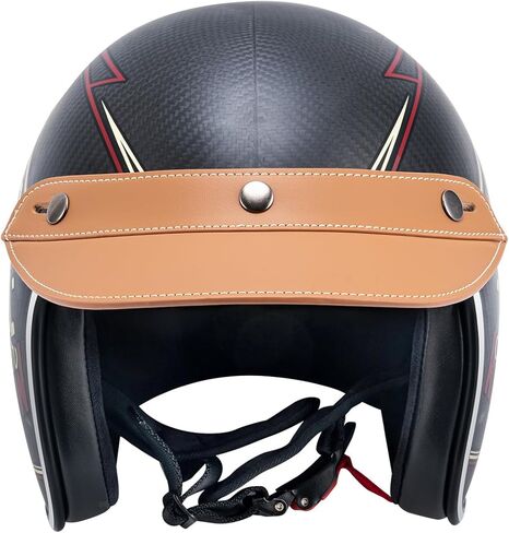 Motorcycle Helmet Peak Visor Shield for 3/4 Open Face Retro Motorcycle Helmets and Half Helmets Sun Shade Protection in Kuwait