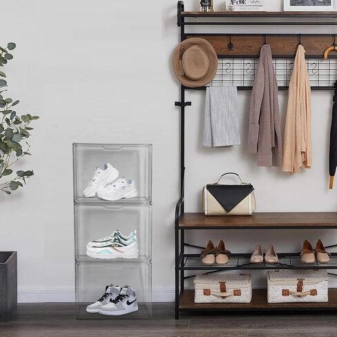 منظم محفظة شفاف، حقيبة عرض فاخرة قابلة للتكديس - خزانة متعددة الاستخدامات وحل تخزين مكتبي، خزانة عرض مقاومة للغبار، 4 عبوات in Kuwait