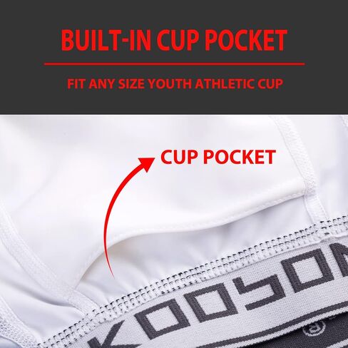 Boys' Sliding Shorts Youth Padded Slider Shorts Sliding Pads with Cup Pocket for Baseball, Football, Lacrosse, Hockey in Kuwait