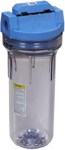Pentair Pentek 150166 Valve-In-Head Filter Housing, 3/4" NPT #20 Standard Water Filter Housing with Pressure Relief Button, 20-Inch, Black/Blue in Saudi Arabia